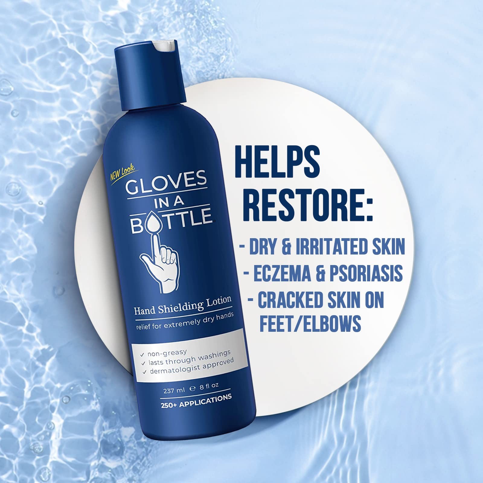 Gloves In A Bottle Shielding Lotion – Long-Lasting 8 Ounce (Pack of 1), 8 oz
