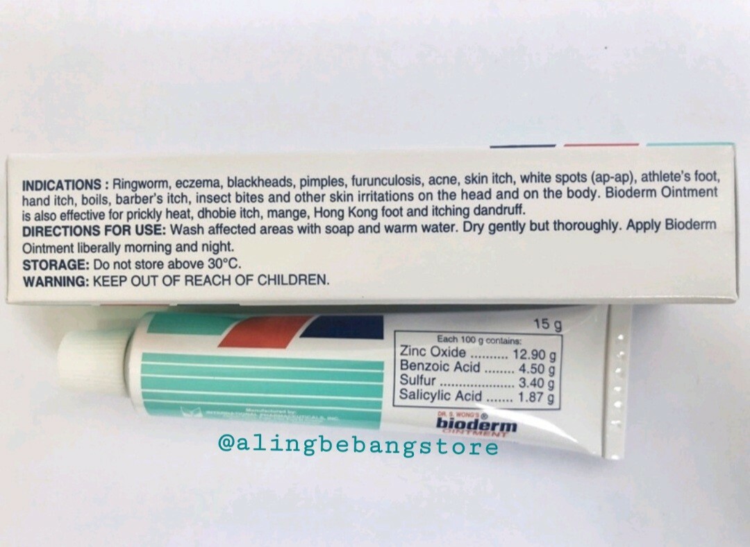 (1) Bioderm Ointment15grms ANTIFUNGAL NONE – IRITANT MILD AND SAFE (Exp. 2026)