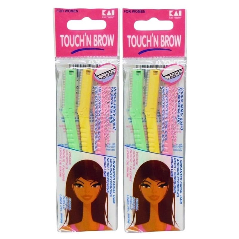 K-Munchies Kai Touch n Brow Eyebrow 3 Count (Pack of 3), Green, Yellow, Pink