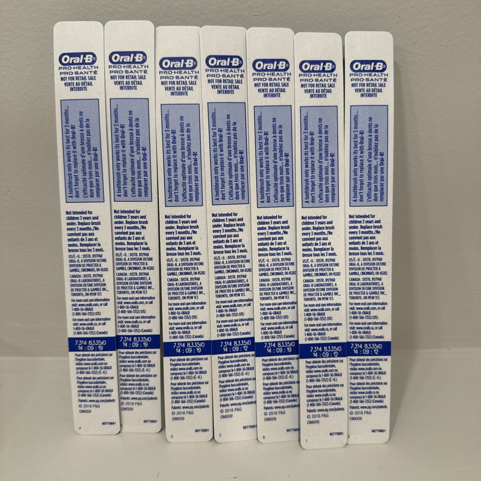 7 LOT Oral-B Pro-Health All-In-One Soft Regular Toothbrush 2016 -Colors May Vary