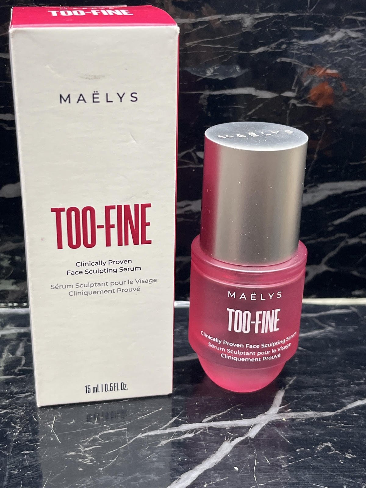 Maelys TOO-FINE Clinically Proven Face Sculpting Serum 0.5 Fl. Oz. NEW