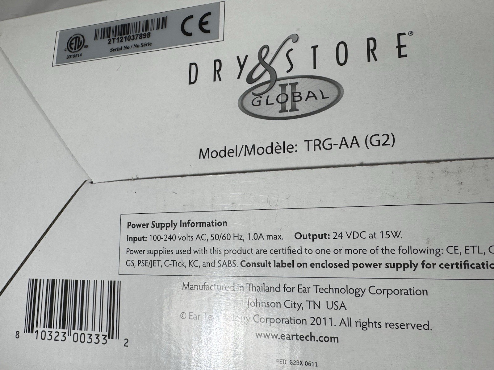 Dry & Store Global II Hearing Aid Dehumidifier & Sanitizer – Tested Works