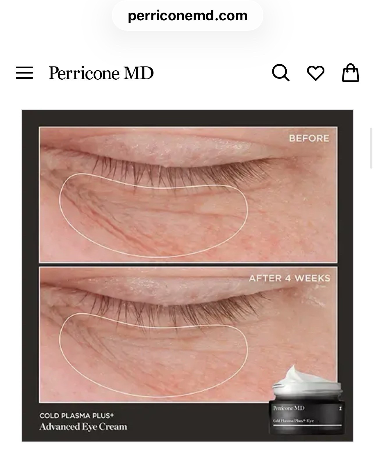 Perricone MD Cold Plasma Plus+ Advanced Eye Cream for Eye 0.5 fl oz