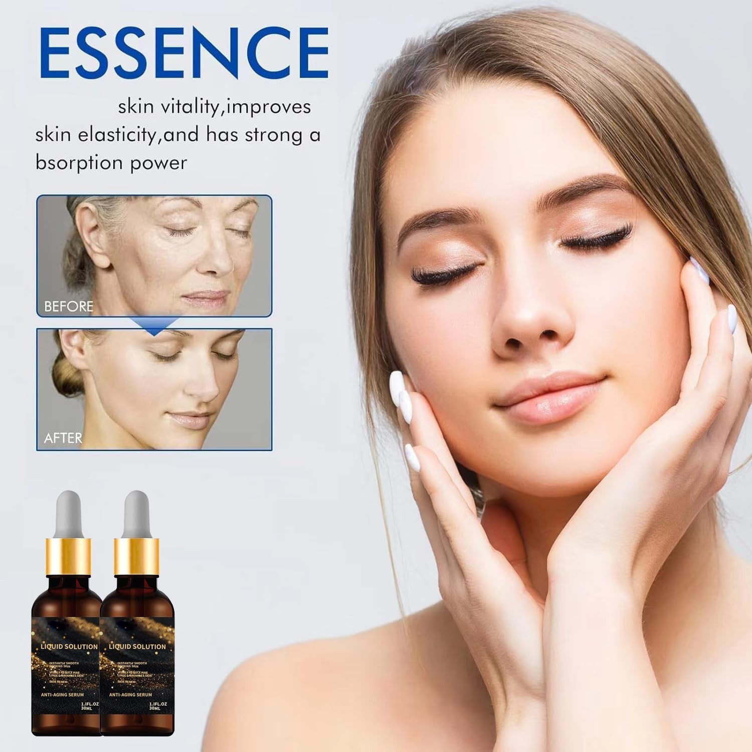 2Pc Olavita Liquid Solution anti Aging Serum, Olivita Serum Liquid Solution. New