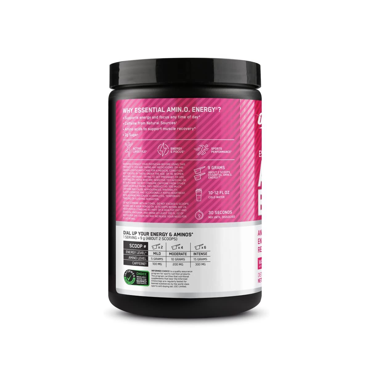 Optimum Nutrition Amino Energy & Recovery – Watermelon, 9.5 oz, Exp. 10/26 – 2pk