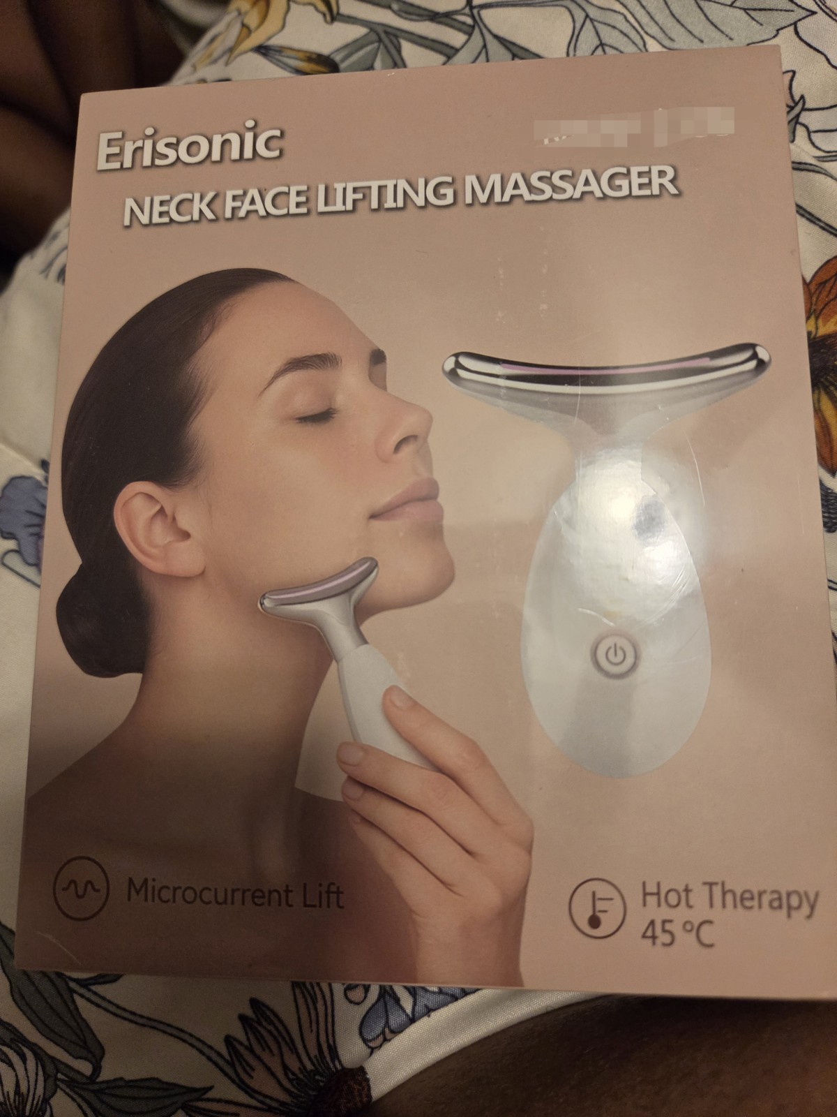 Erisonic Neck & Face Massager Microcurrent Heat 45°C Heated Handheld White