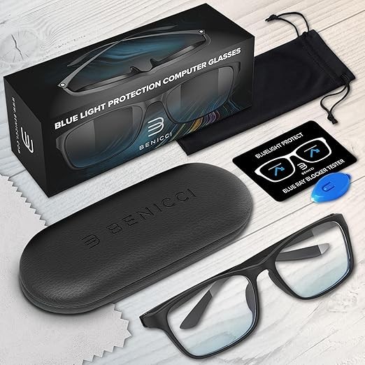 Stylish Blue Light Blocking Glasses for Women & Men – Helps Reduce Glare & Digit