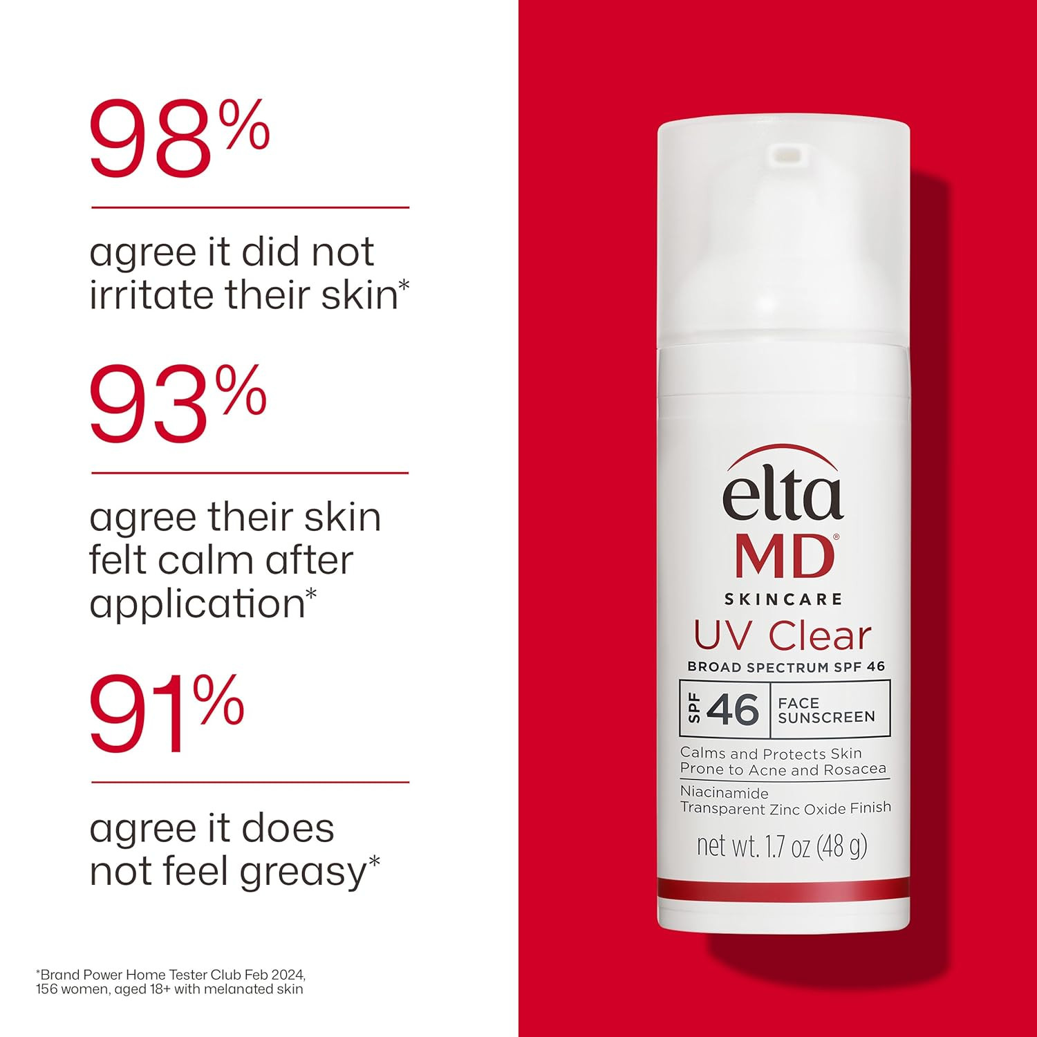 Eltamd UV Clear Face Sunscreen SPF, Oil-Free Sunscreen with Zinc Oxide, Dermatol