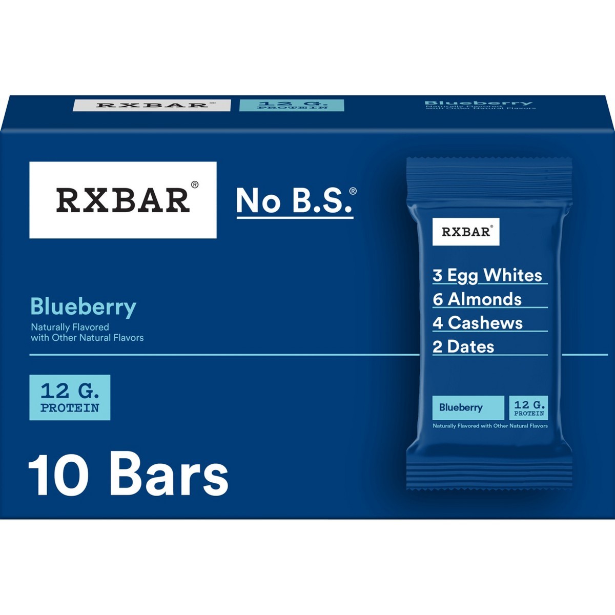 RXBAR Blueberry Protein Bars – 12g Protein – 18.3oz/10ct