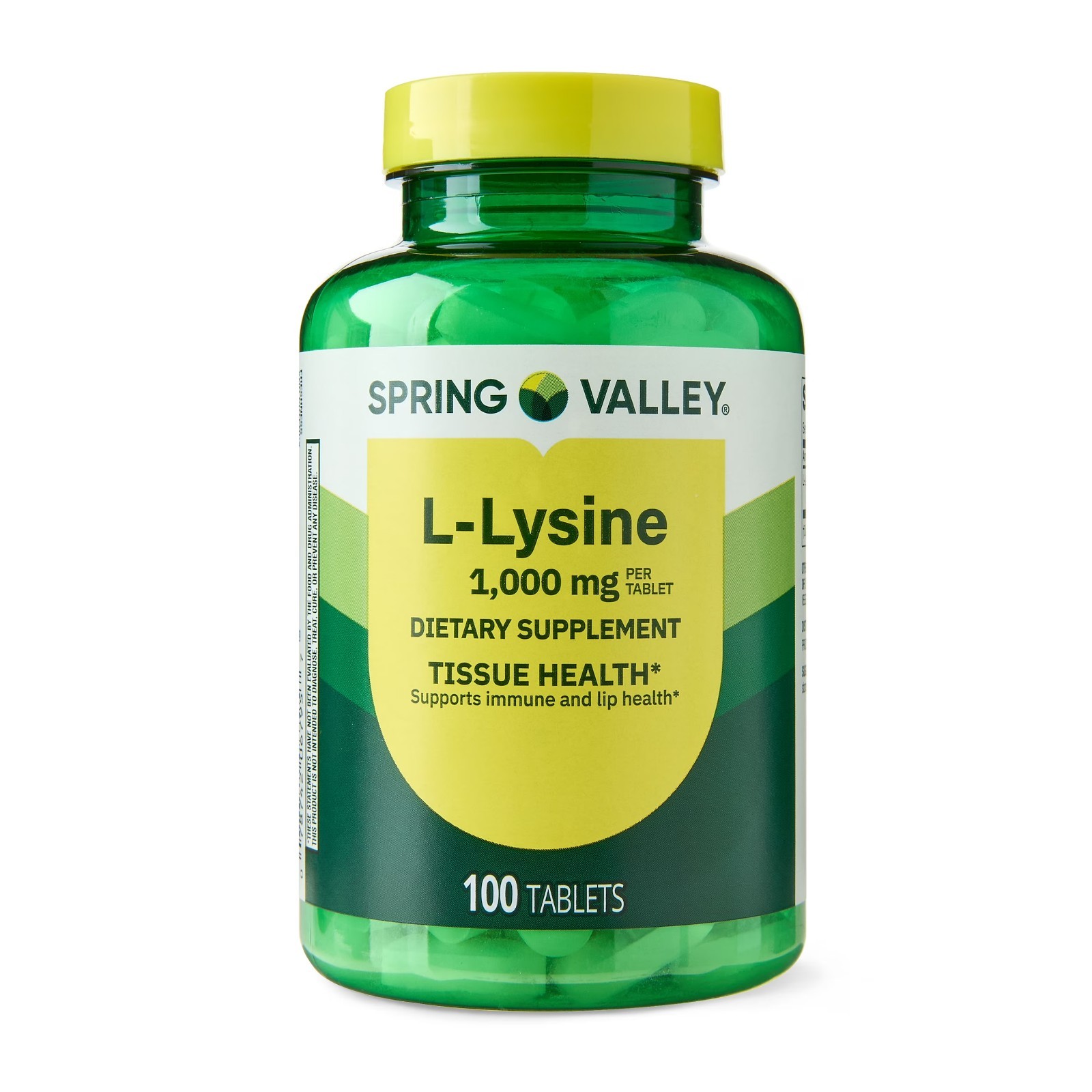 Spring Valley L-Lysine 1000 mg Tablets, 100 Count – Supports Immune Health