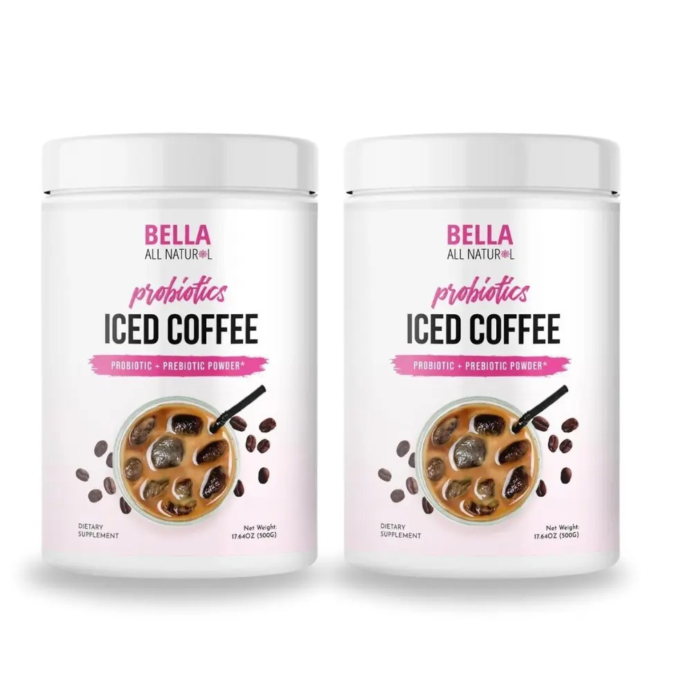BELLA Probiotic Iced Coffee Powder Prebiotic Digestive Gut Health Drink Gluten