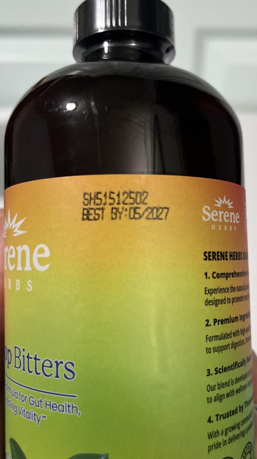 Serene Herbs Exotic Soursop Bitters 16 Fl. Oz. Gut Health Detox Lasting Vitality