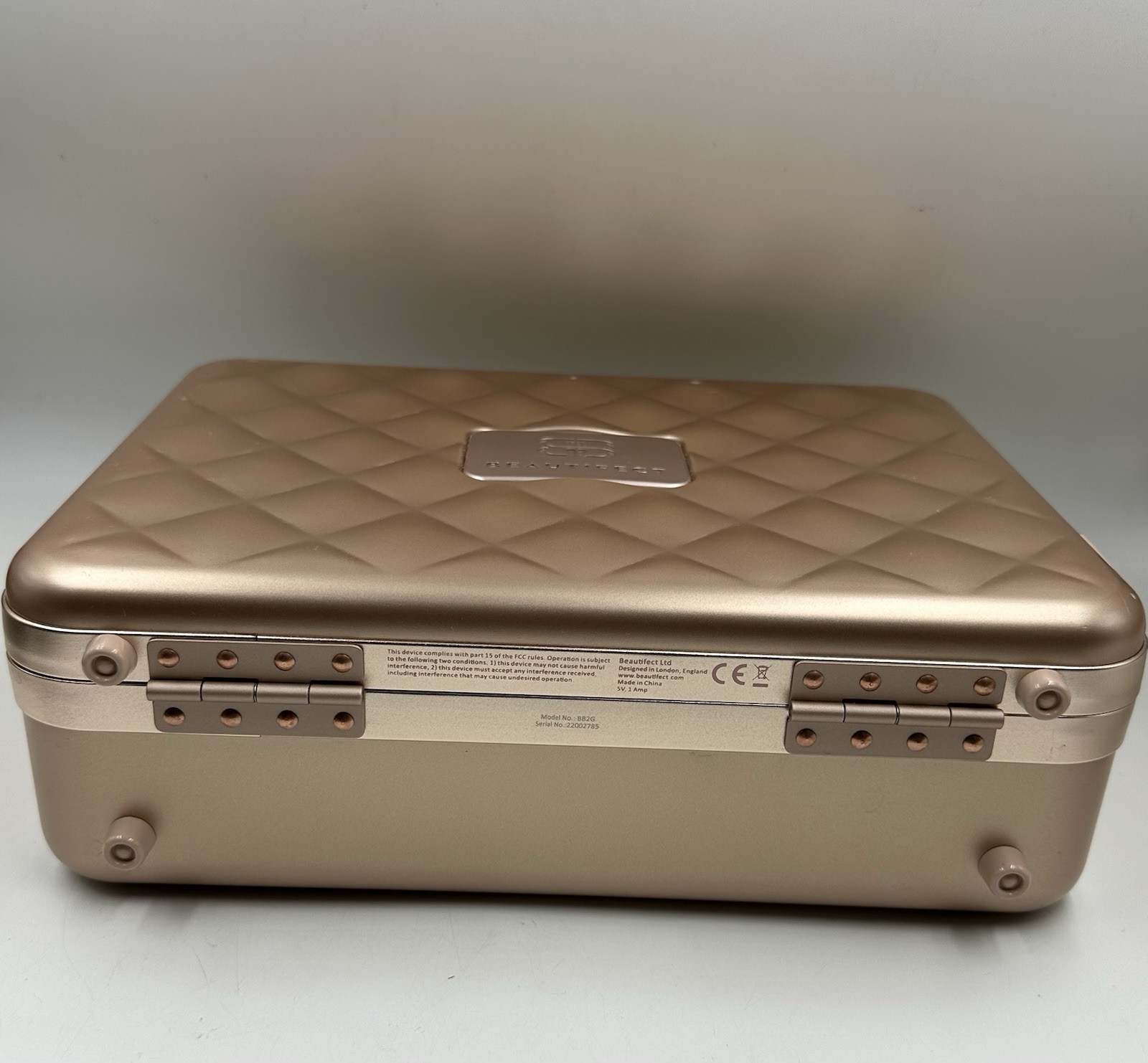 Beautifect Makeup Box Rose Gold Luxury Case W/Light-Broken Handle-See Photos