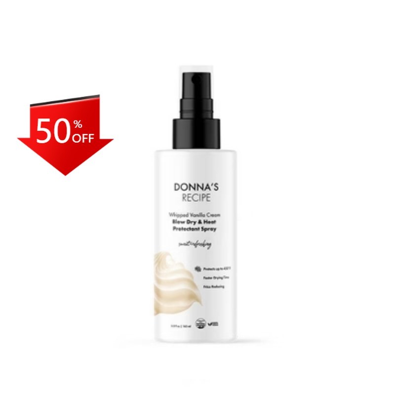 Donna’s Recipe Vanilla Heat Protectant Spray – 5.5 fl oz: Textured, Coarse
