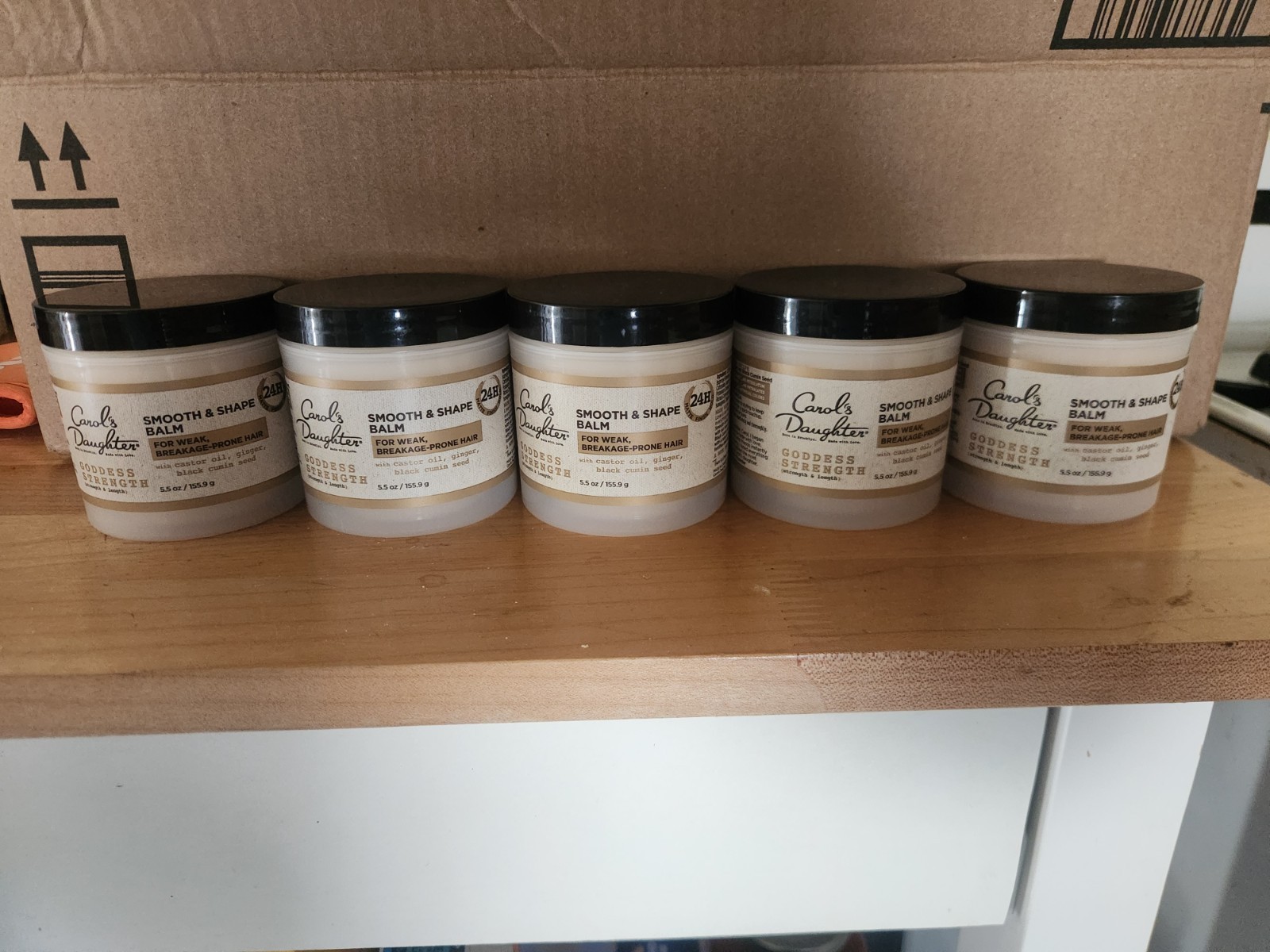 5 Carol’s Daughter Goddess Strength Smooth & Shape Balm 24HR 5.5 oz Castor Oil