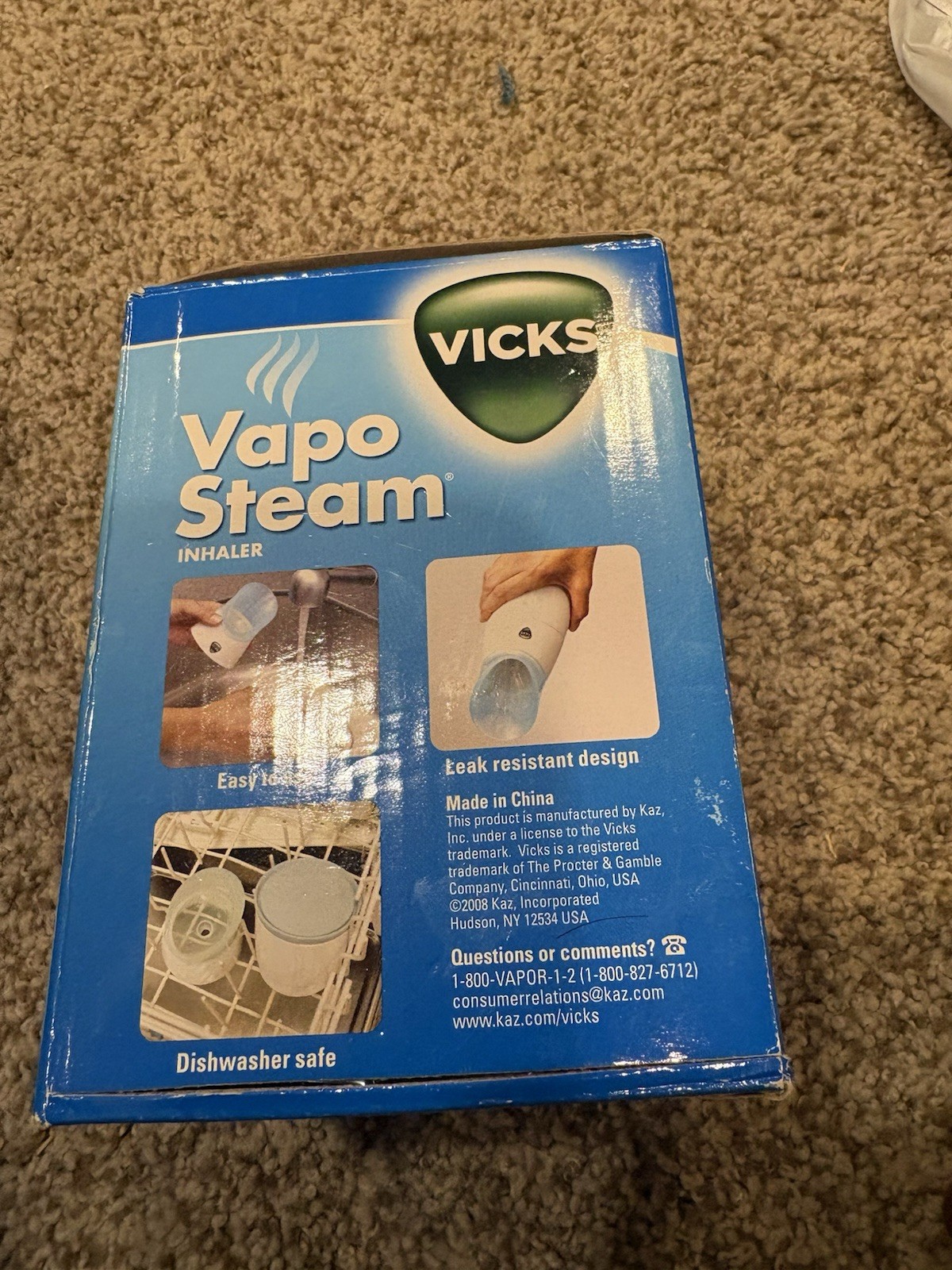 Vicks Steam Inhaler-Personal Steam Therapy V1200-6-VV1 New w/ Inhalant Pads