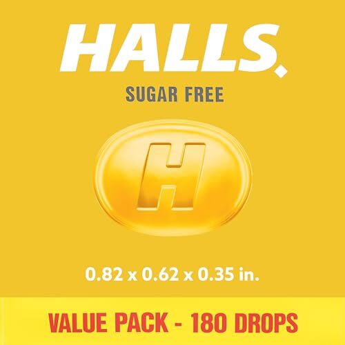 HALLS Relief Honey Lemon Sugar Free Cough Assorted Flavor Names , Sizes