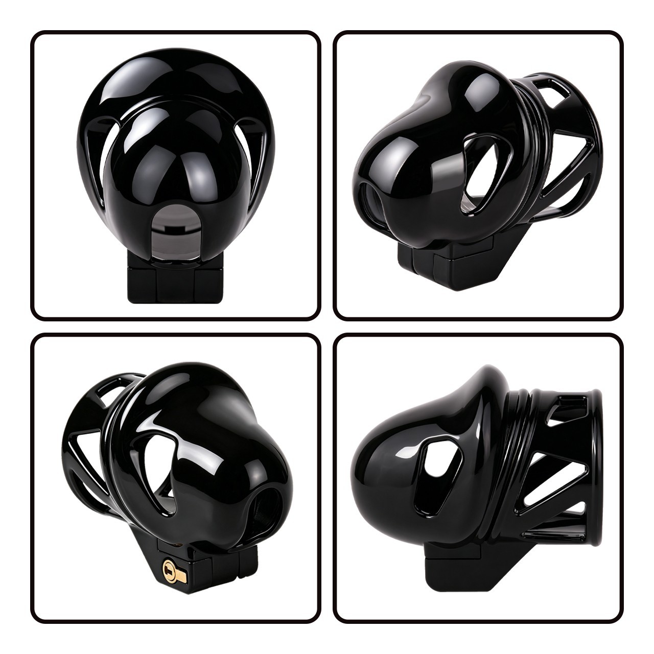Male Chastity Cage device Head Breathable Chastity Lock ABS Stainless Steel USA