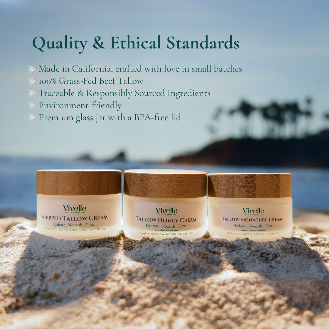 2 Pack Whipped Tallow Face Cream Moisturizer Grass Fed Beef Tallow 3.6oz
