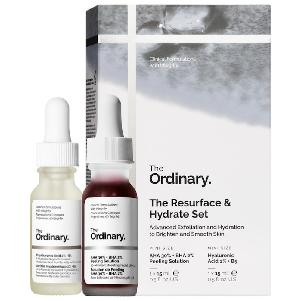 The Ordinary Authentic The Resurface & Hydrate Set with Hyaluronic Acid Serum