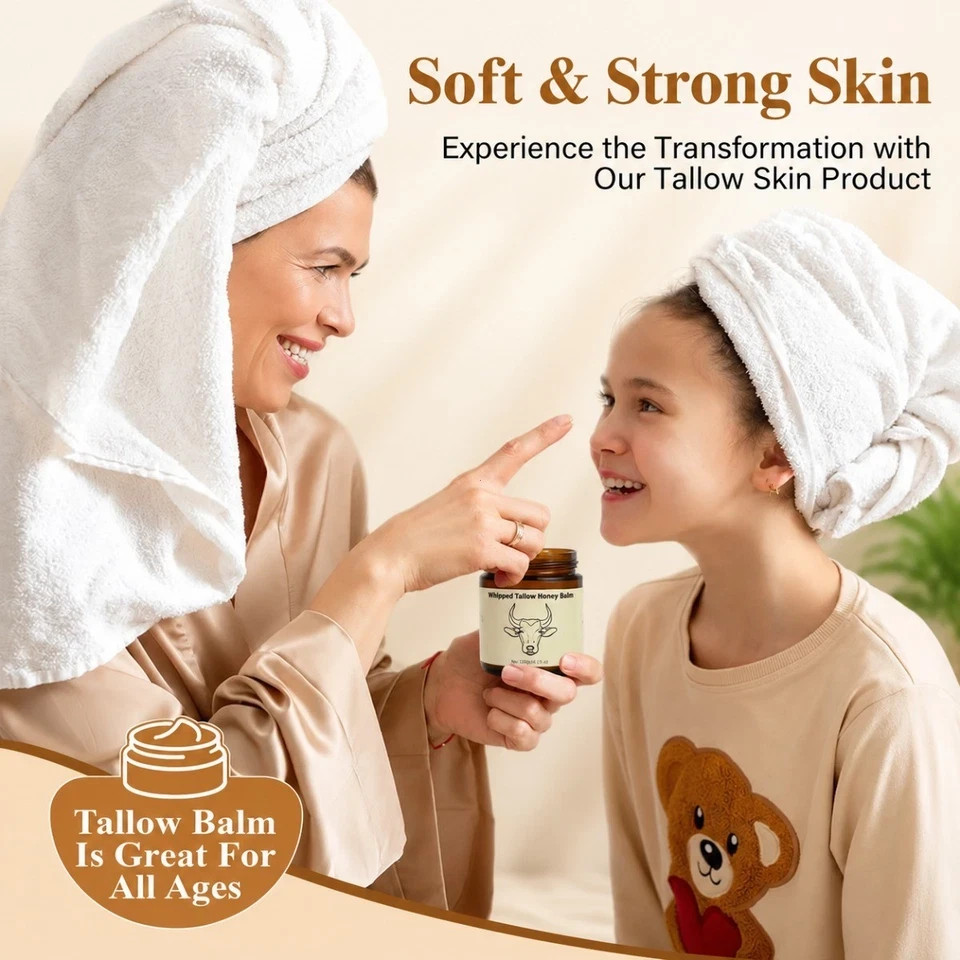 Lopeie Whipped Tallow Honey Balm, All-Natural Moisturizer for Face & Body