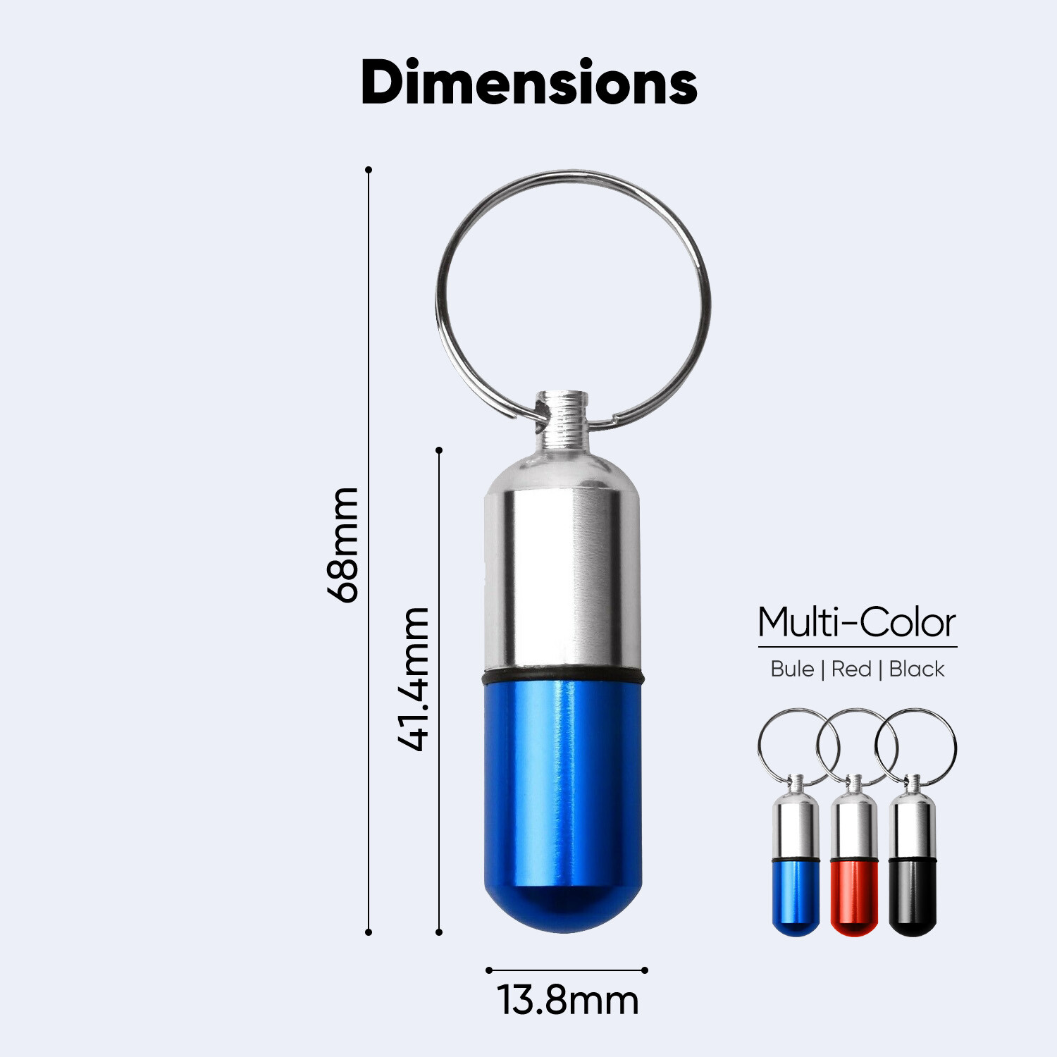 Red Color FDA Medicine Pill Capsule Mini Bottle Drug Portable Container Box NEW