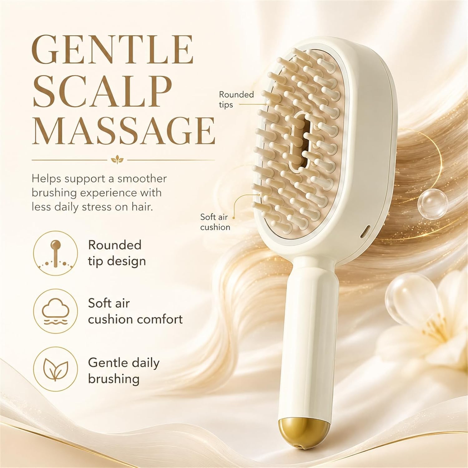 Electric Spray Air Cushion Massage Comb,3-In-1 Rechargeable Spray Massage Comb