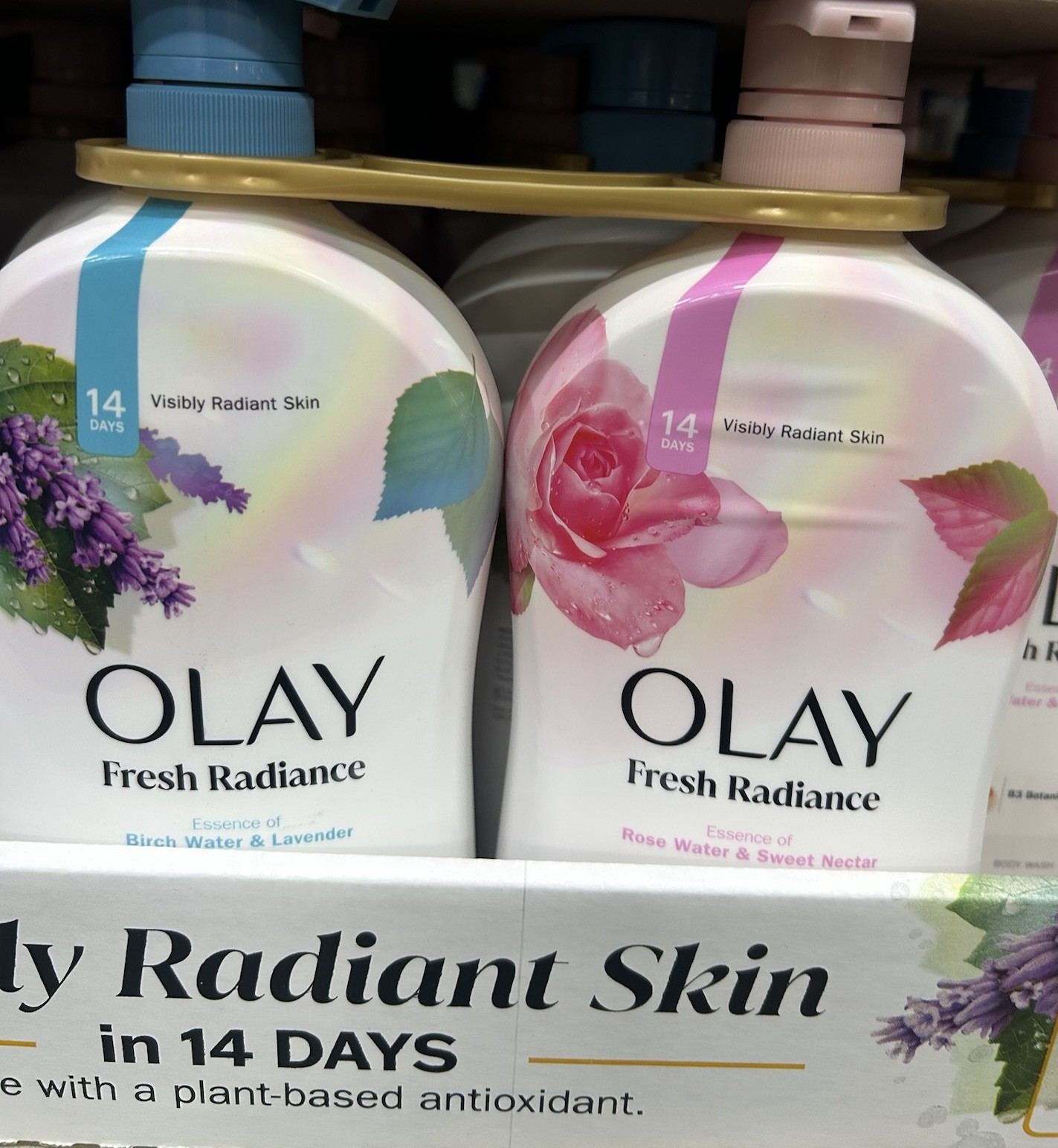 Olay Fresh Radiance Body Wash Visibly Radiant Skin Birch Water & Lavender