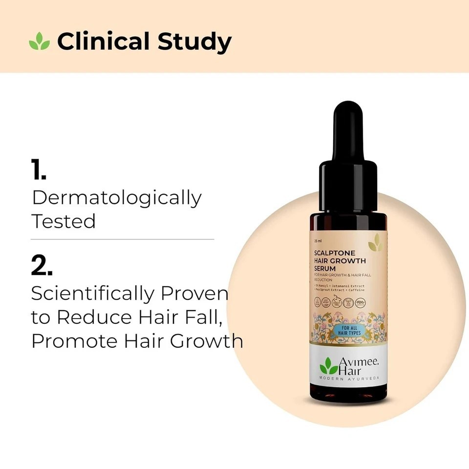 Avimee Herbal Scalptone Serum 25ml Hair Growth & Fall Control Nansyl, Green