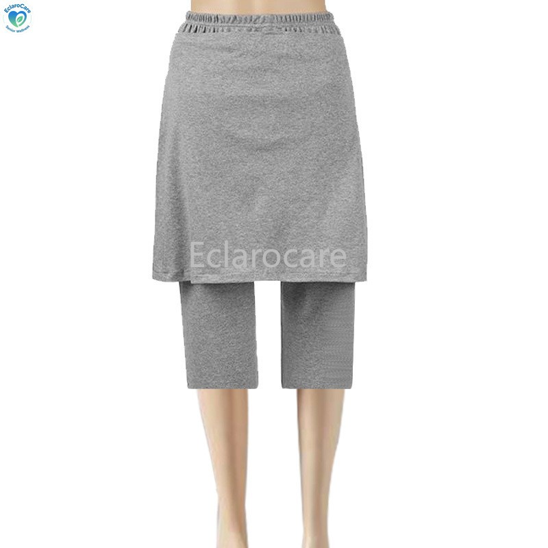 Cotton Three-quarter-length pants Adult Open-Crotch Pants Bedridden Incontinence