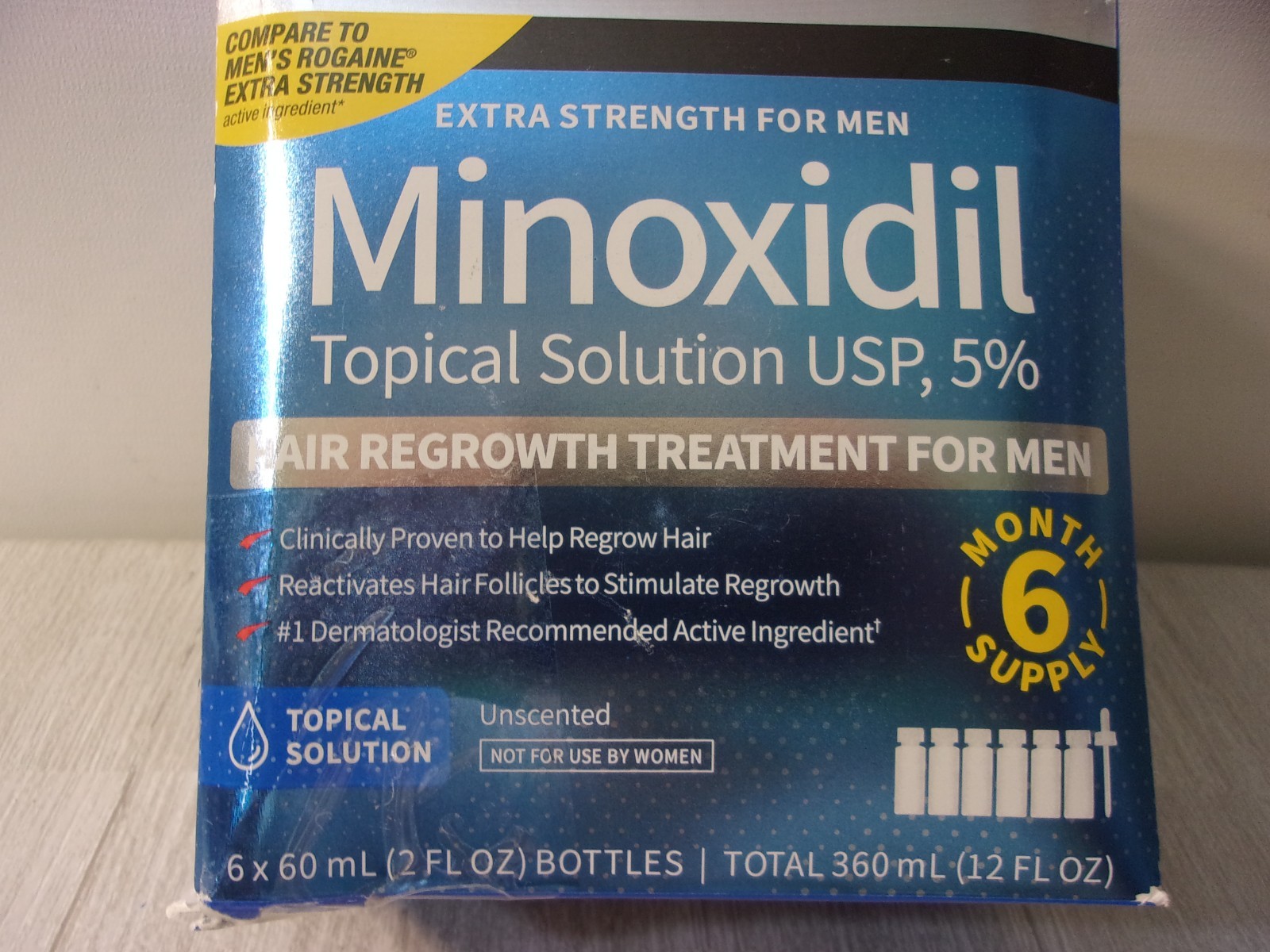 Mens Kirkland Minoxidil 5% Extra Strength 6 Month Topical Hair Regrowth EXP 2/27