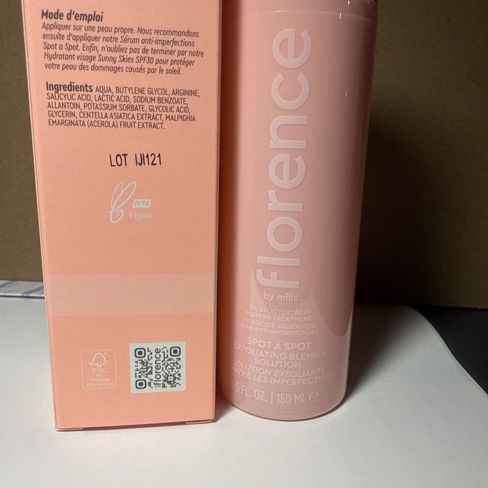 Florence by Mills Spot A Spot Exfoliating Blemish Solution, 5 fl oz / 150 ml NIB