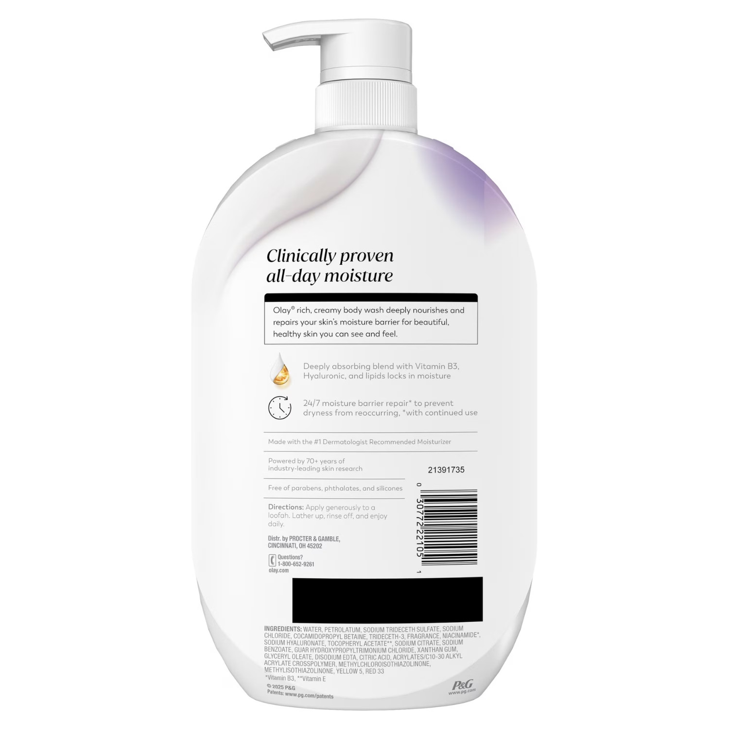 Olay Age Defy Ultra Moisture Body Wash Vitamin B3 Hyaluronic Blend 35oz