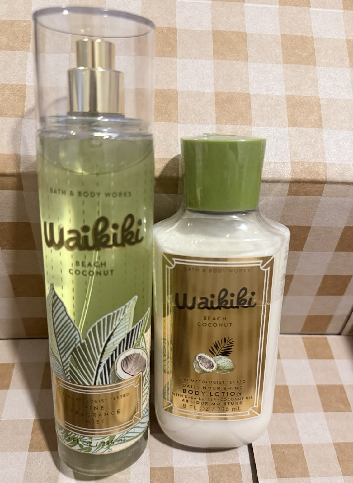 Bath & Body Works Waikiki Beach Coconut Mist & Lotion Set, Coconut, 8 fl oz