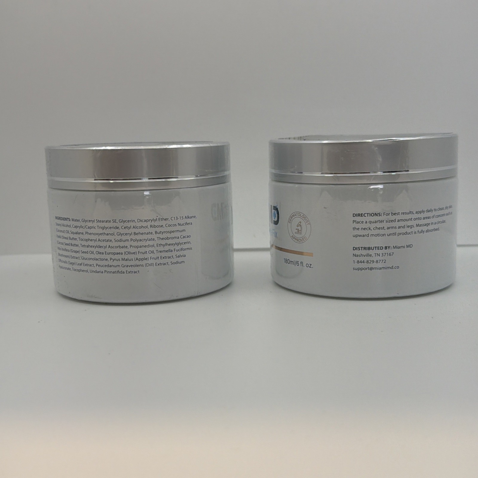 2 PACK 6oz MiamiMD (Miami MD) NEW ADVANCED CREPE FIX For Firming & Body Repair