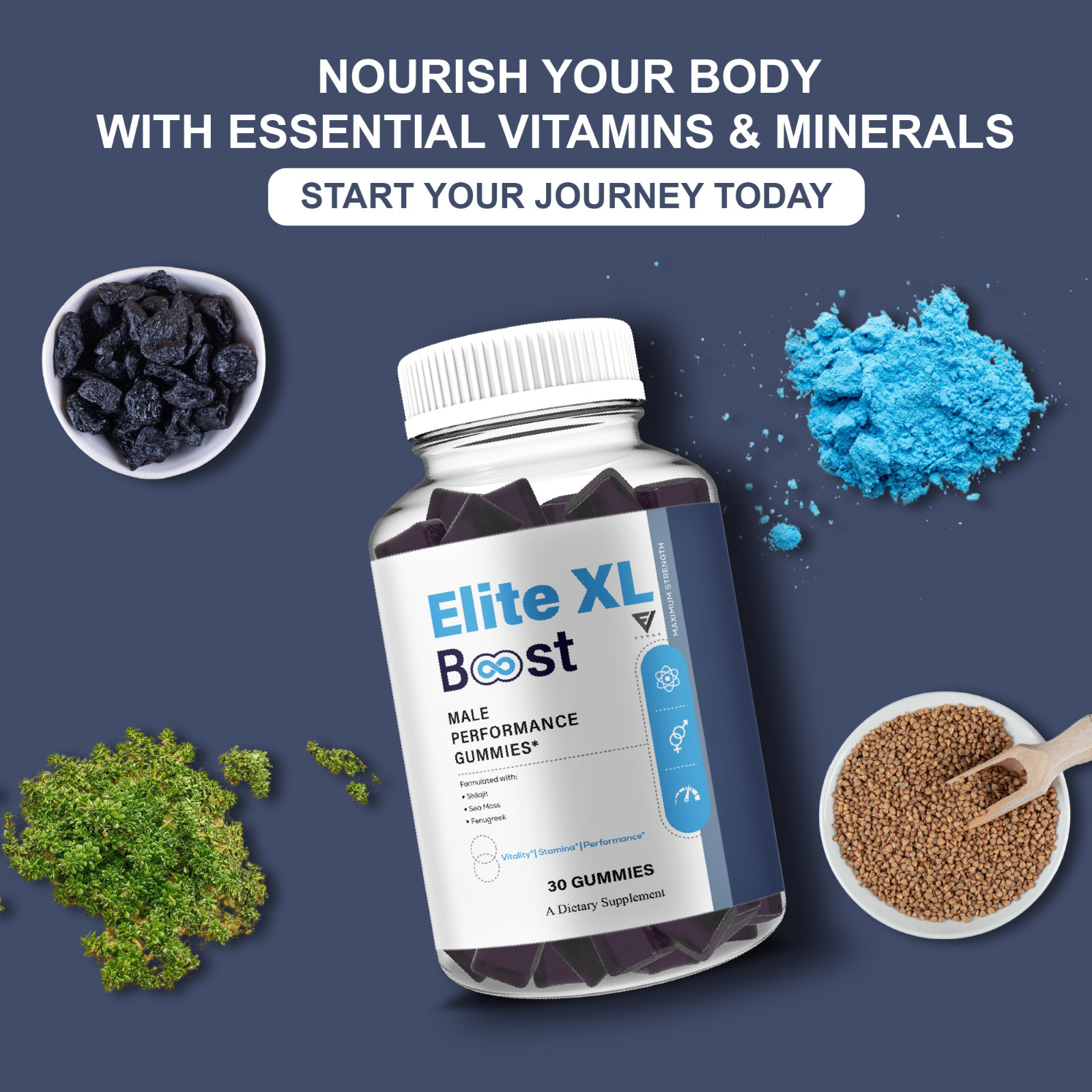 Elite XL Boost Gummies, EliteXL Boost Male Performance (30 Gummies)
