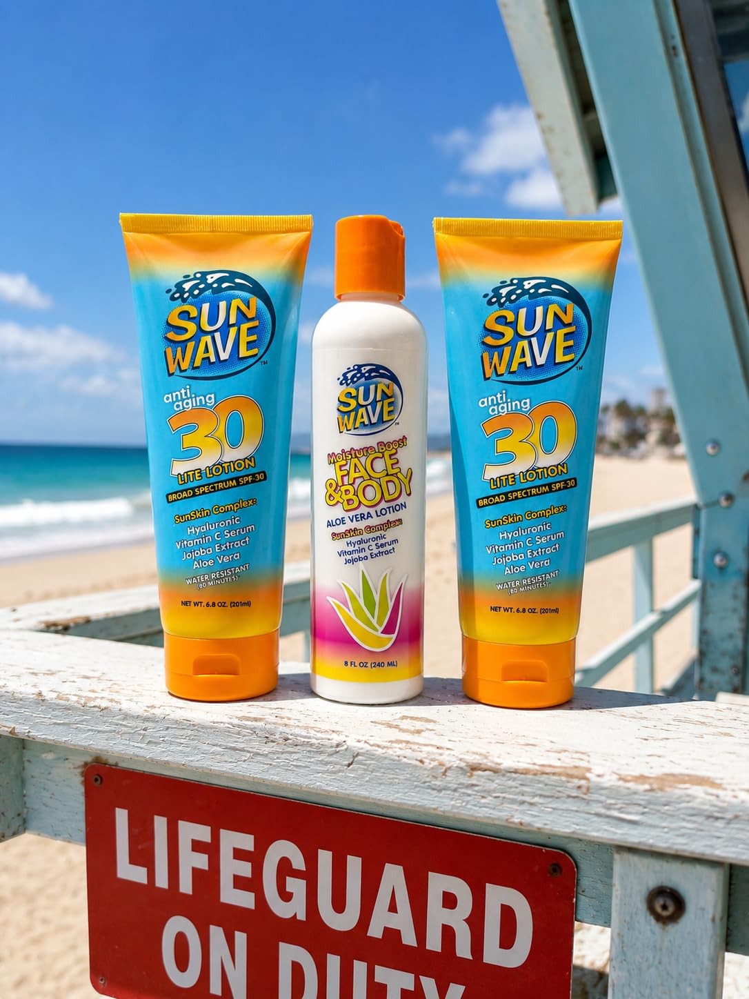 Sun Wave Anti-Aging Lite Lotion SPF 30 | SunSkin 6.8 Fl Oz (Pack of 1)