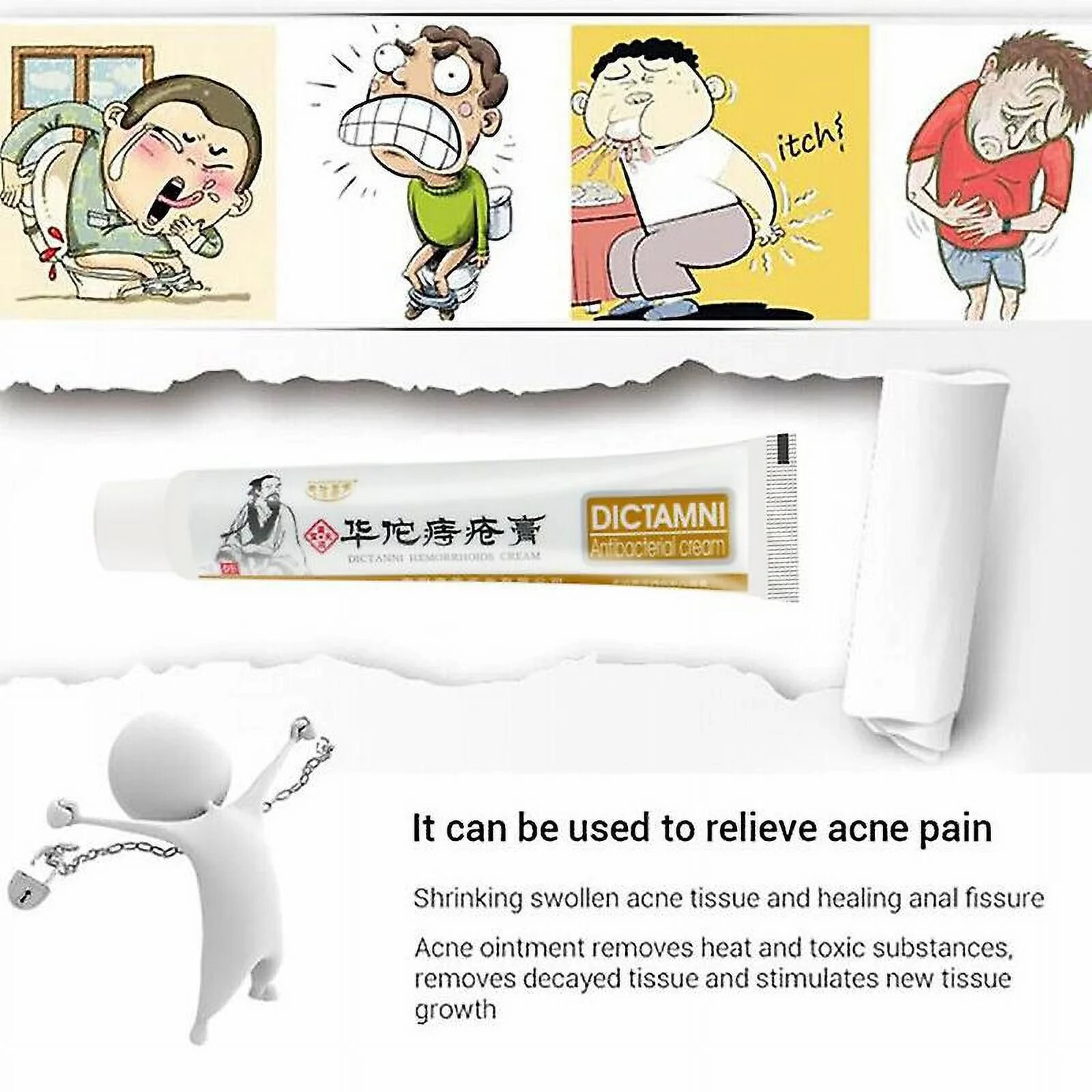 Hemorrhoids Remove Ointment Herbal Cream Relief Piles Pain Reduce Itching SALE