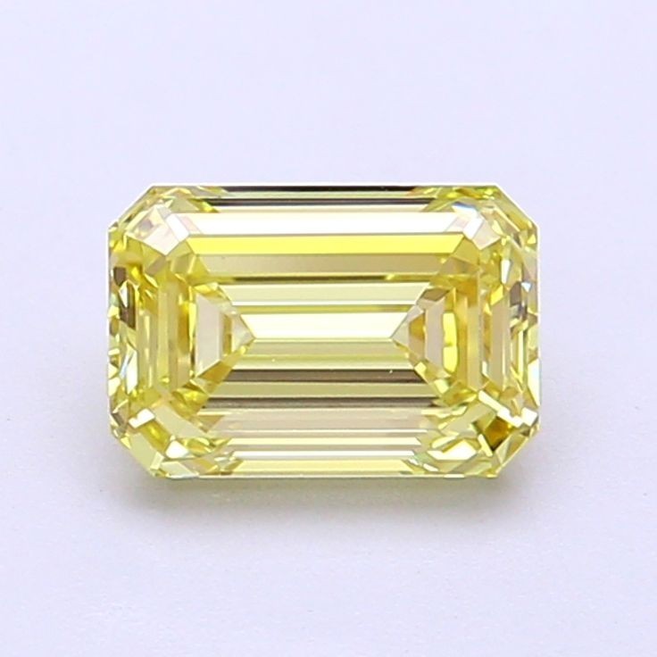 10 Ct Lab-Grown CVD Diamond Emerald Cut Natural Yellow Color VVS1 Certified