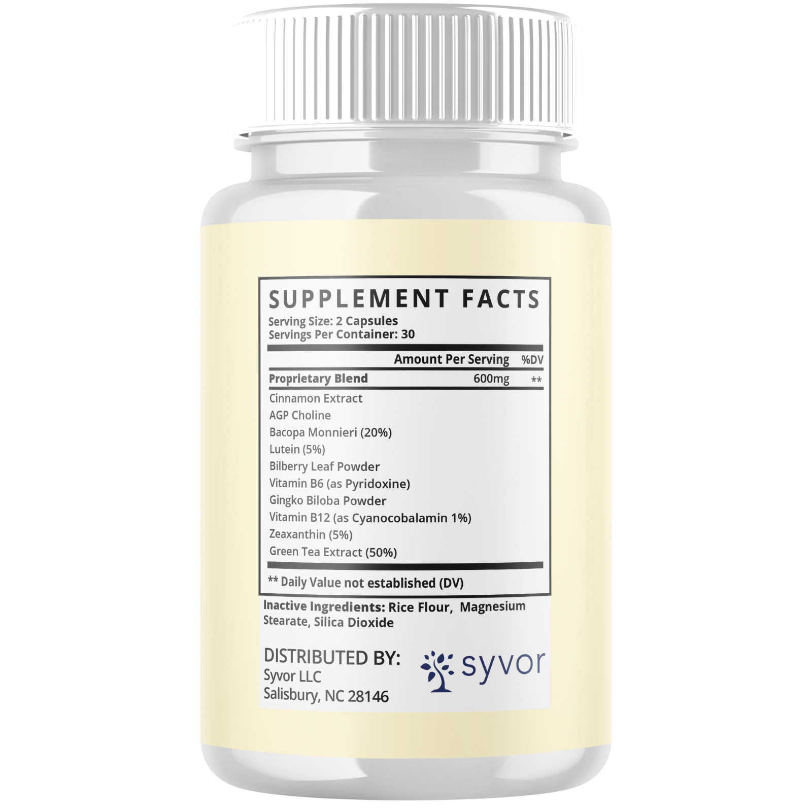 (5 Pack) Pineal Activator Nootropic All Natural Brain Supplement 300 Capsules