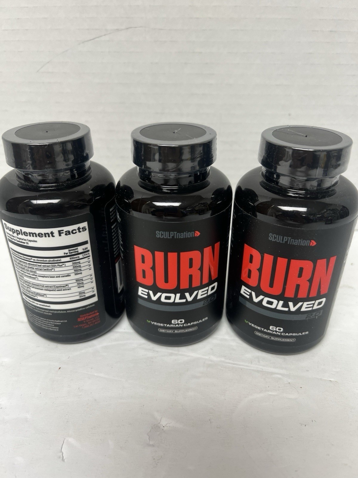 lot of 3 Sculptnation BURN EVOLVED 2.0 Fat Loss Supplement , 180 Capsules
