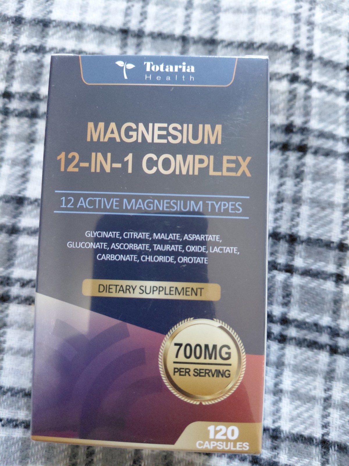 Totaria Health Magnesium 12-in-1 Complex 700mg Glycinate Citrate Malate 120 Caps