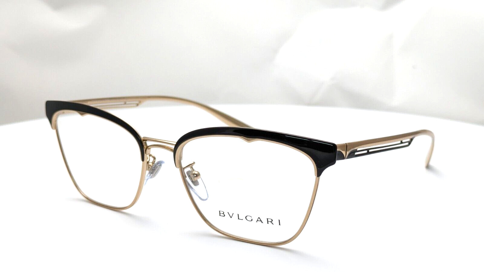 Bvlgari BV 2218 2033 Cat Eye Gold Black Womens Eyeglasses 54mm