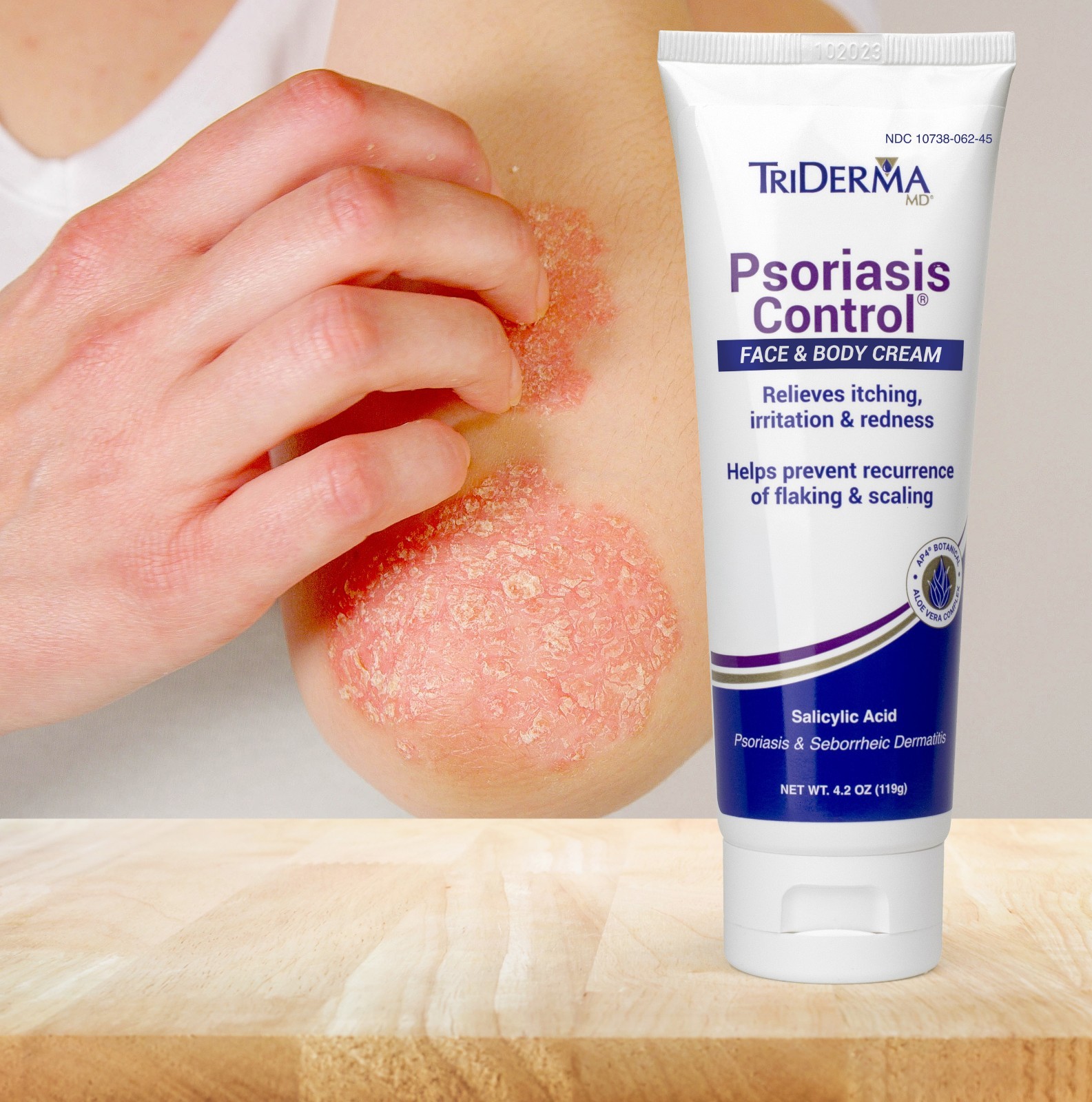 TriDerma Psoriasis Control Face & Body Cream – FSA Eligible, 4.2 oz – 4-Pack