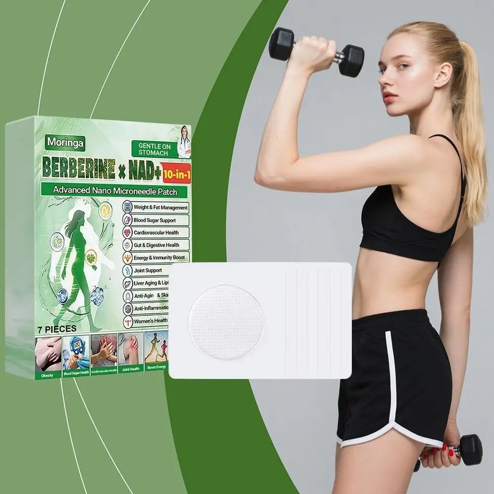 50%OFF Moringa Berberine x NAD+ 10-in-1 Advanced Nano Microneedle Patches 3boxes