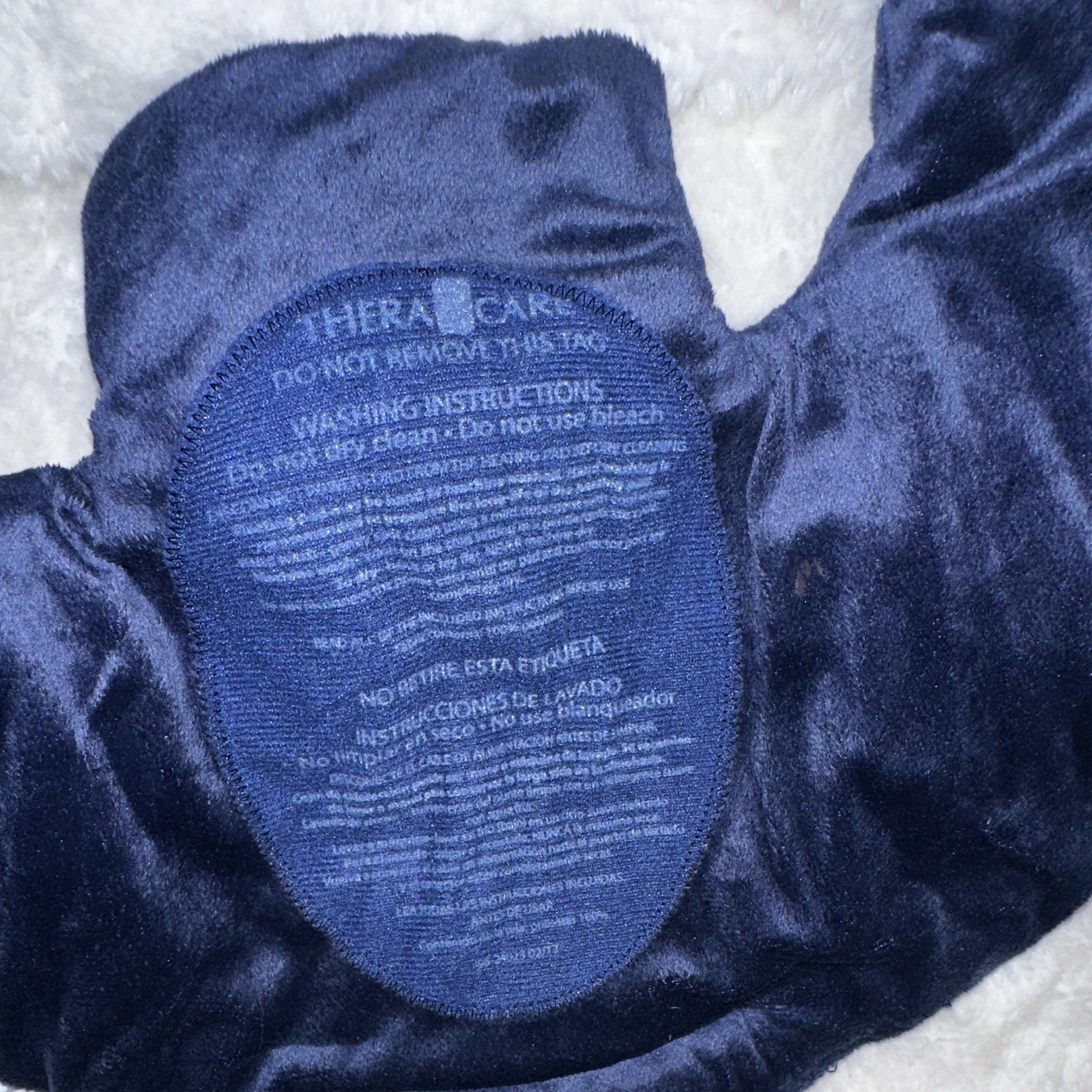 TheraCare Plus100 Electric Heating Pad, Blue Fabric, Temp Settings, Remote