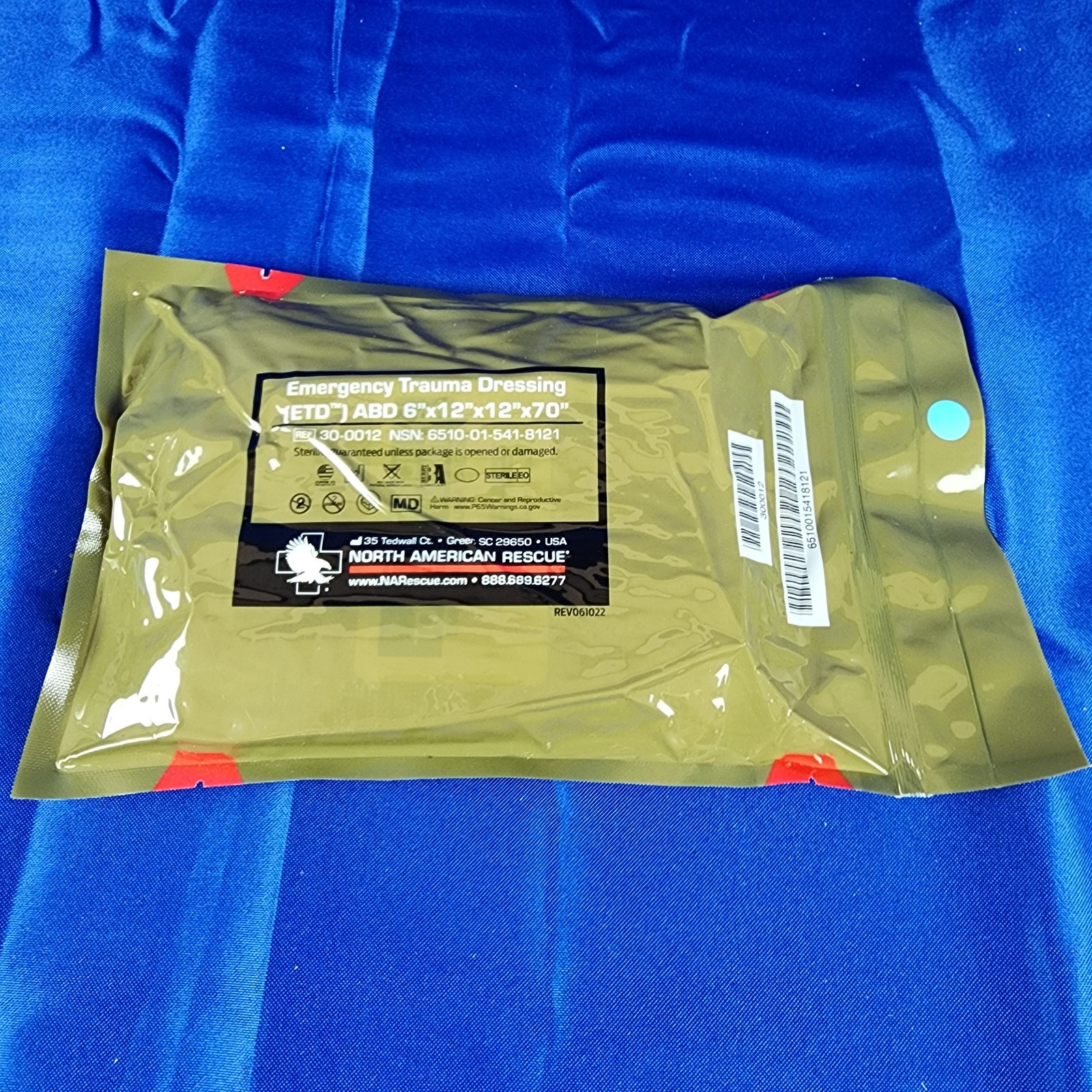 ETD ABD Emergency Trauma Dressing 6x12x12x70 – Includes Pack of Compressed Gauze
