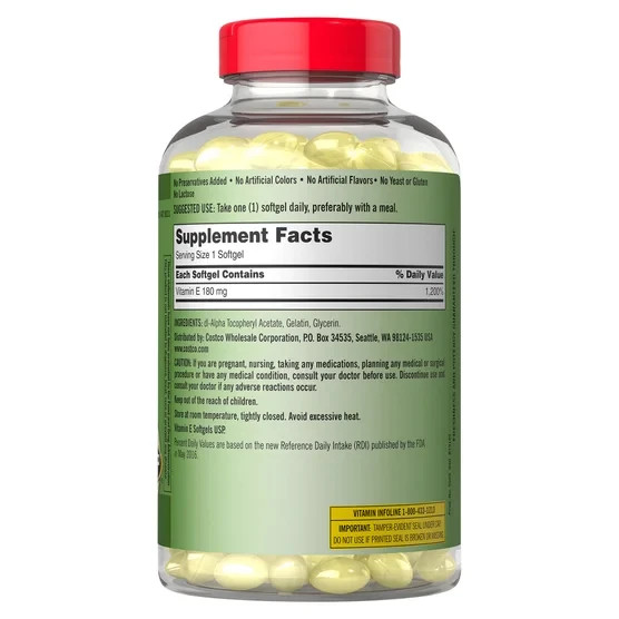 Kirkland Signature Vitamin E 180 mg., 500 Softgels Exp 05/2029