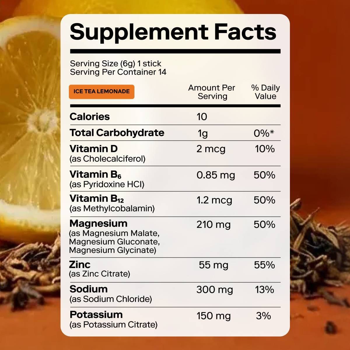 Magna Hydration Electrolyte Mix Stick Pack Dietary Supplement Vegan Powder -10ct