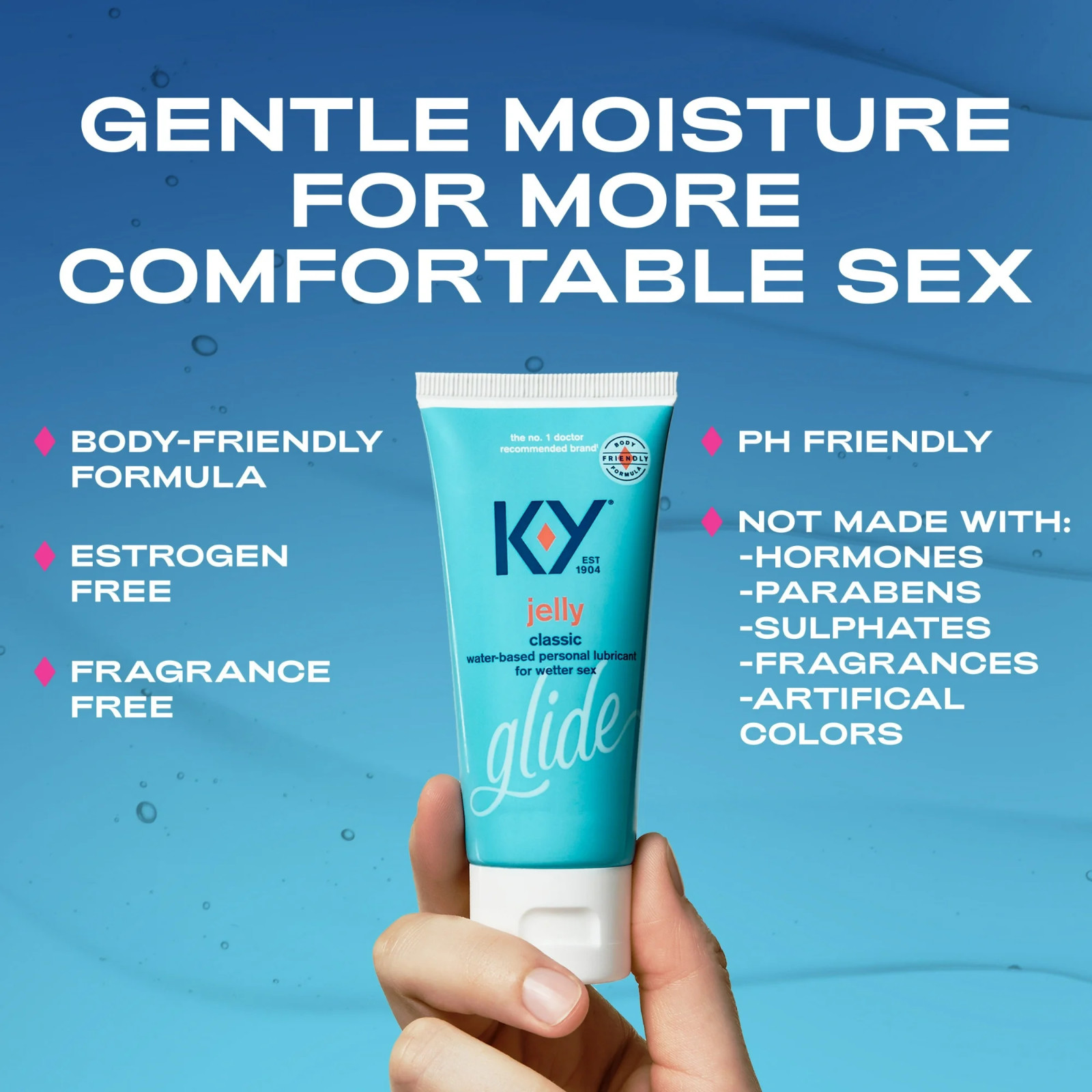 KY Jelly Classic Water-Based Personal Lubricant 2 Oz. EXP 01/2025 (Pack Of 12)
